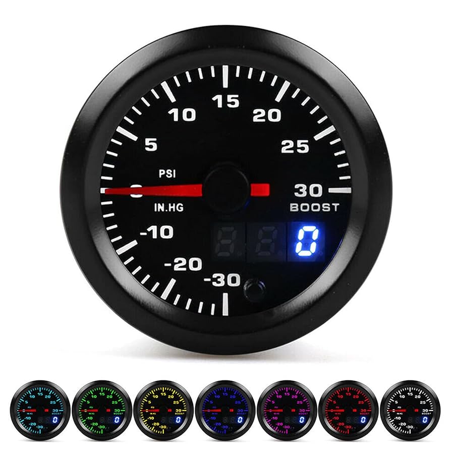 Amazon | 2in/52mm ユニバーサル 7 色 LED ターボ ブースト